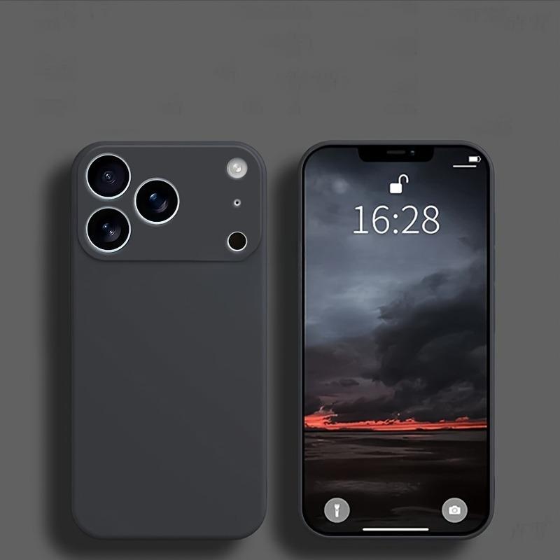 Liquid Silicone Plain Phone Case For iPhone 17 16 15 14 13 12 Pro Max 16 Plus 17Pro Air Soft TPU Camera Protector Cover