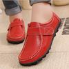 Genuine Leather Shoes Women Soft Flats Elastic Mother Shoes Comfortable Casual Walking Driving Shoes Non-slip