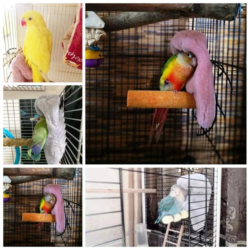 Winter Warm Bird Shawl Nest Corner Parrot Blanket Pet Small Animal Hanging Tent Cage Decoration For Parakeet Lovebird Cockatiel