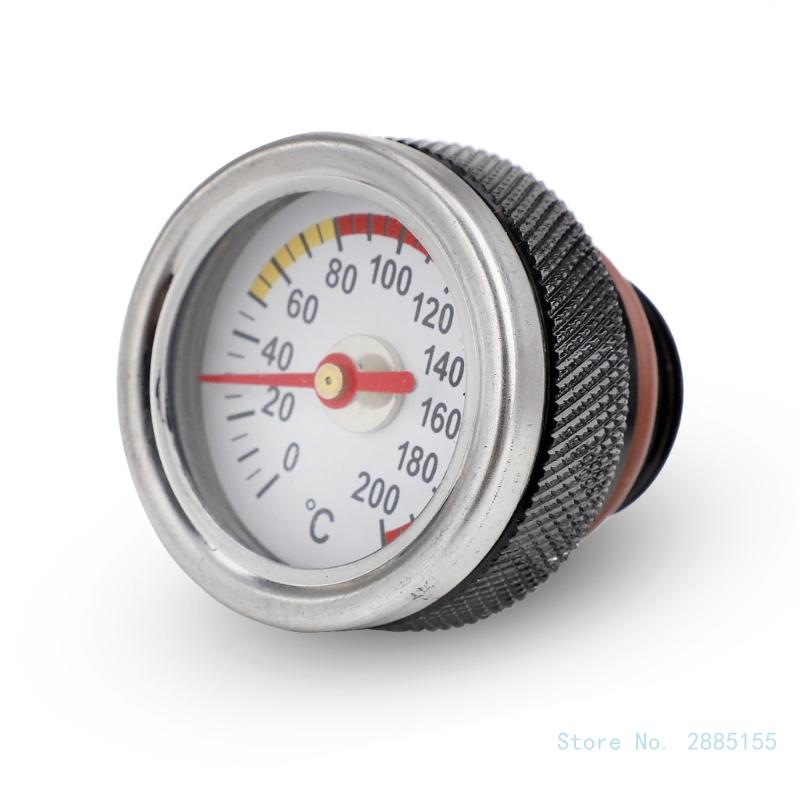 M20x1.5 Motorcycle Engine Oil Caps Tanks Temperature Gauge Oil Gauge Fitting 0-200℃ Display Oil Temperature Gauge