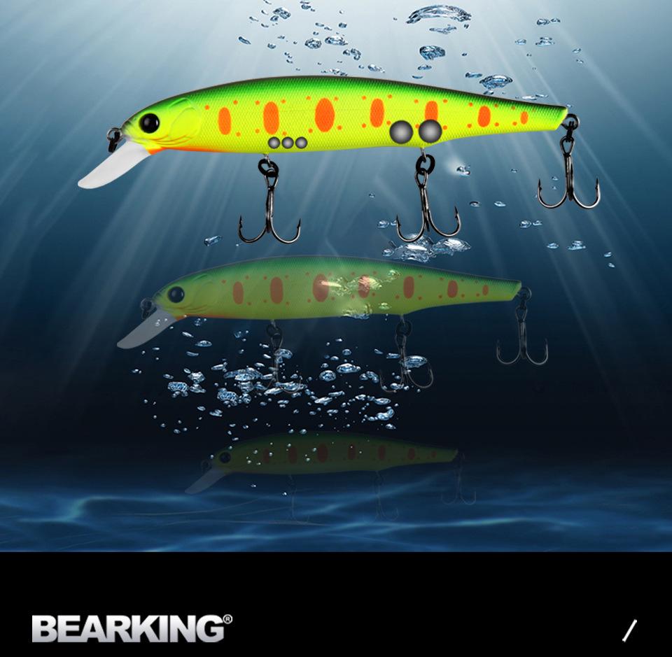 Bear King BEARKING 110mm 15g Floating Minnow Fishing Lure (Dives 1.5m) M111