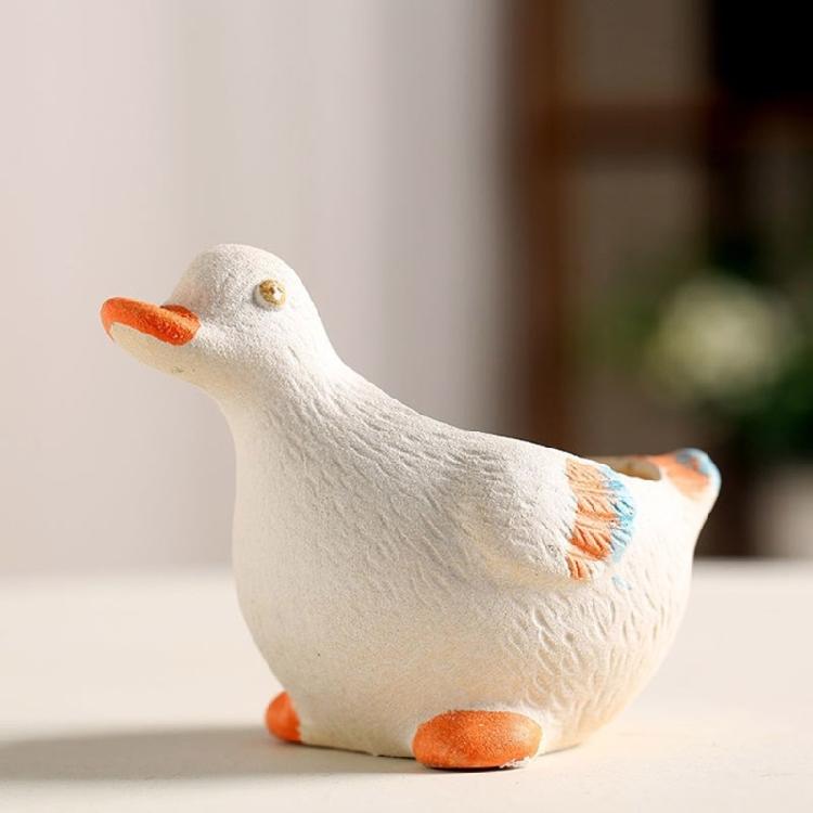 Concrete Mold Duck Shape Silicone Vase Moulds for Crafting Concrete Pen Holder