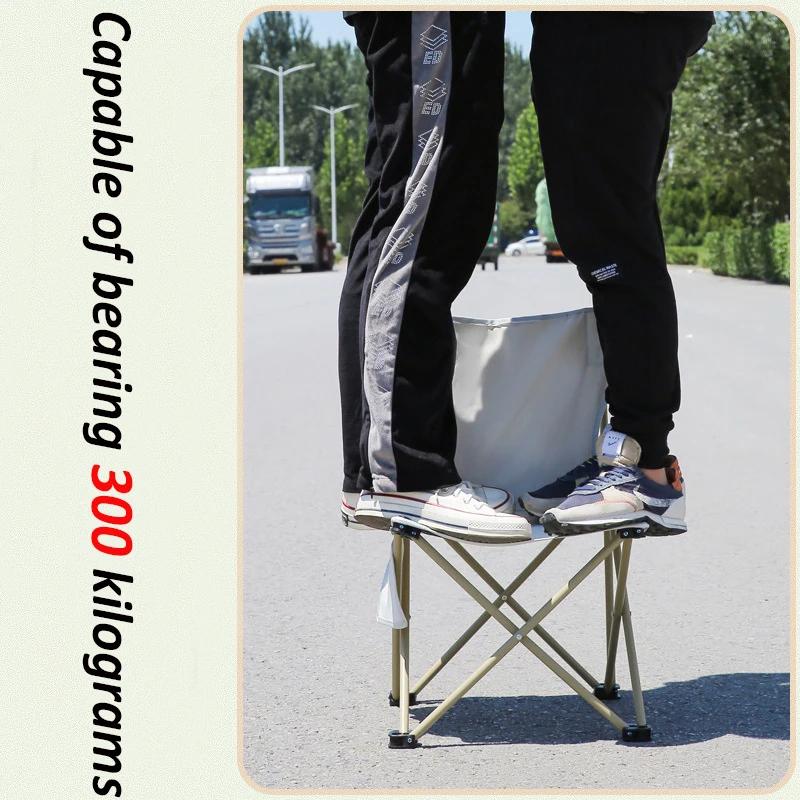Outdoor Portable Folding Chair Foldable Car Outdoor Chair Beach Chair Fishing Chair Light Weight Strong Load Bearing Comfortable