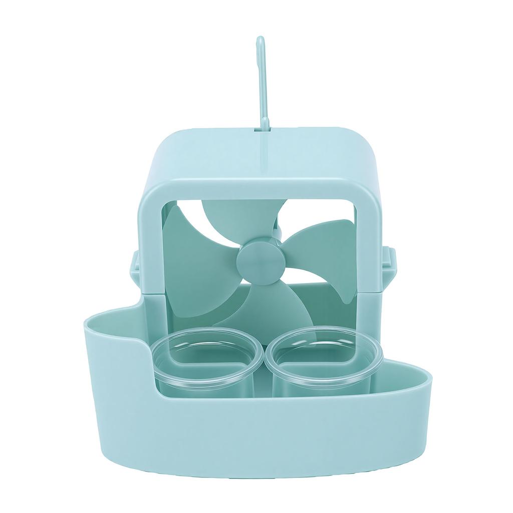 Hanging Ice Cooling Box for Electric Fan Hanging Ice Box On Fan for Summer Instant Cooling with 4 Ice Cups Green