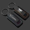 For Cadillac ATS BLS CT4 CT5 CTS ESCALADE SRX STS XT4 XT5 XT6 XTS Leather Car Logo Keychain Alloy Key Rings Chains Pendant