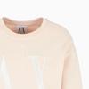Armani Exchange SS24 Buchstabendruck Rundhals Langarm Sweatshirt Damen Sweatshirt Hellrosa 8NYM02-YJ68Z-14BD