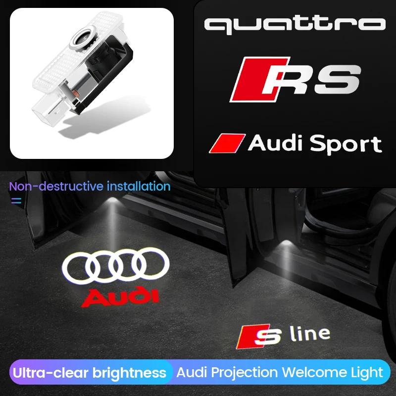 For Audi S66Led Car Door Welcome Light 3D Logo Projector For audi A3 8V 8P 8L A4 B5 B6 B7 B8 B9 A6 C5 C6 C7 C8 A5 8T A8 Q3 Q5 Q7 TT S3 S6