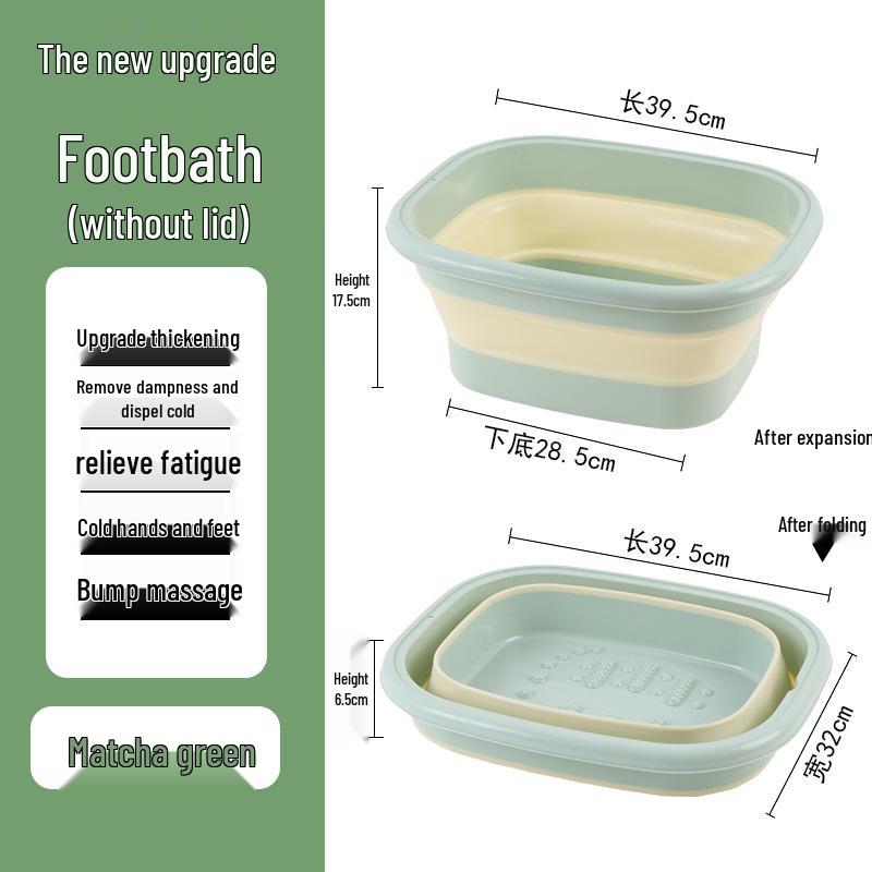 Zusammenklappbares Fußbadbecken mit Deckel für den Heimgebrauch - Fußbad, Massage, Gesundheitspflege, Kalte Gebärmutter-Therapie, Überknöchelige Wäsche