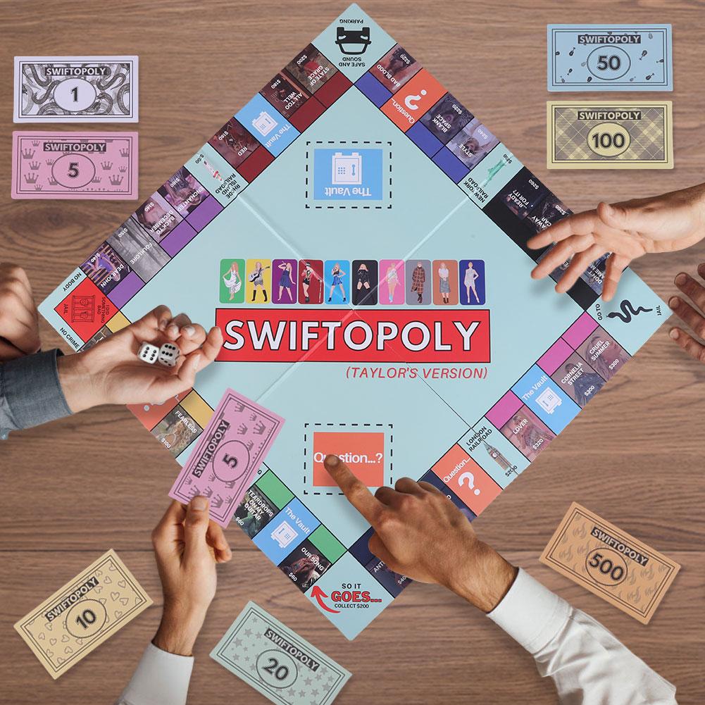 Board Game Fun Party Game Fans Interactive Board Game Family Games for Swifties Kids Teens Adults Monopoly Board Game Kids Games