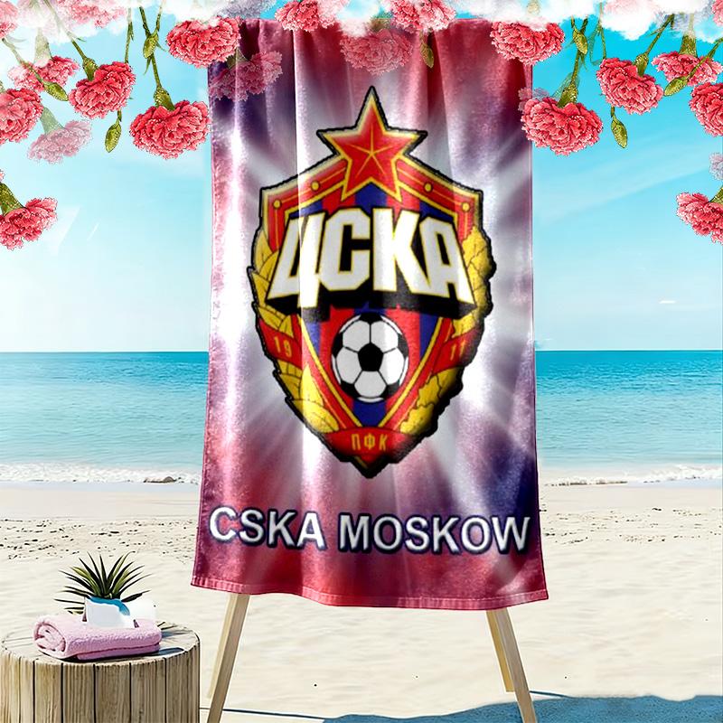 CSKA Moscow Print Beach Towel, Large Soft Quick Dry Towel for Beach Camping Swimming