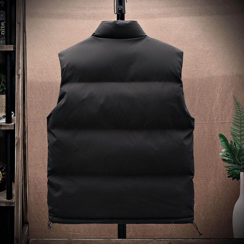 Men's Autumn/Winter Thick Down Cotton Vest - Warm, Trendy Jacket