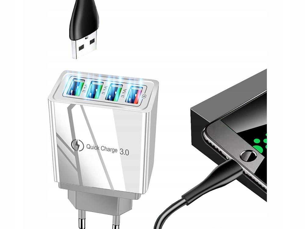 Power supply charger 4x USB Quick Charge 3.0 fast charging of devices