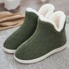 Warm Cotton Shoes Lightweight Indoor Thickened Fleece and Furry Shoes High-top Warmth Non-slip Cotton Slippers Snow Boots
