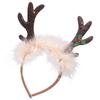 Soft Reindeer Antlers Headpiece Adjustable Size For Family Christmas Party Costume Dressing Up Photo Booth Props