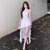 Women's French Super Fairy Lotus Leaf Irregular Suspender Dress
