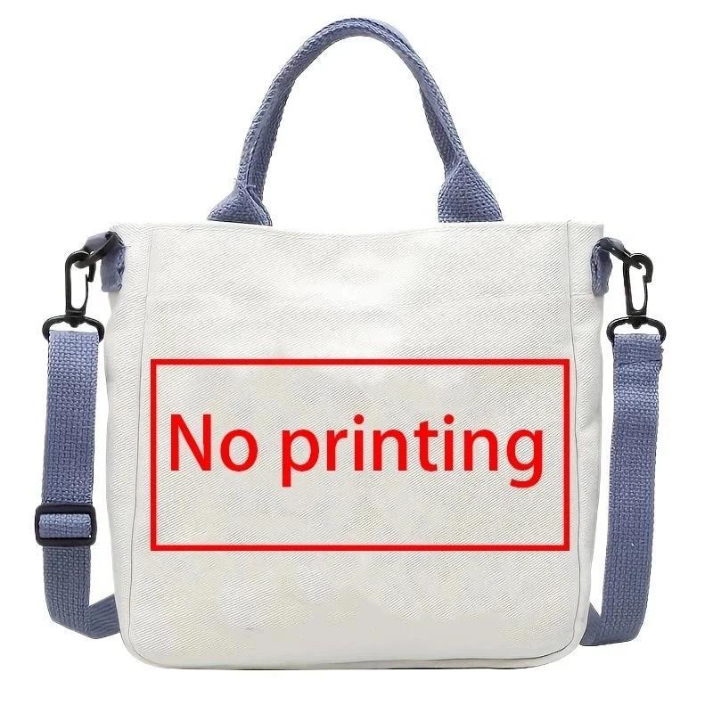 KPop Demon Hunters Shoulder Canvas Bags Travel Shopping Bag Commuter Student Cute Simple Tote Fashion Women Large Capacity Pouch