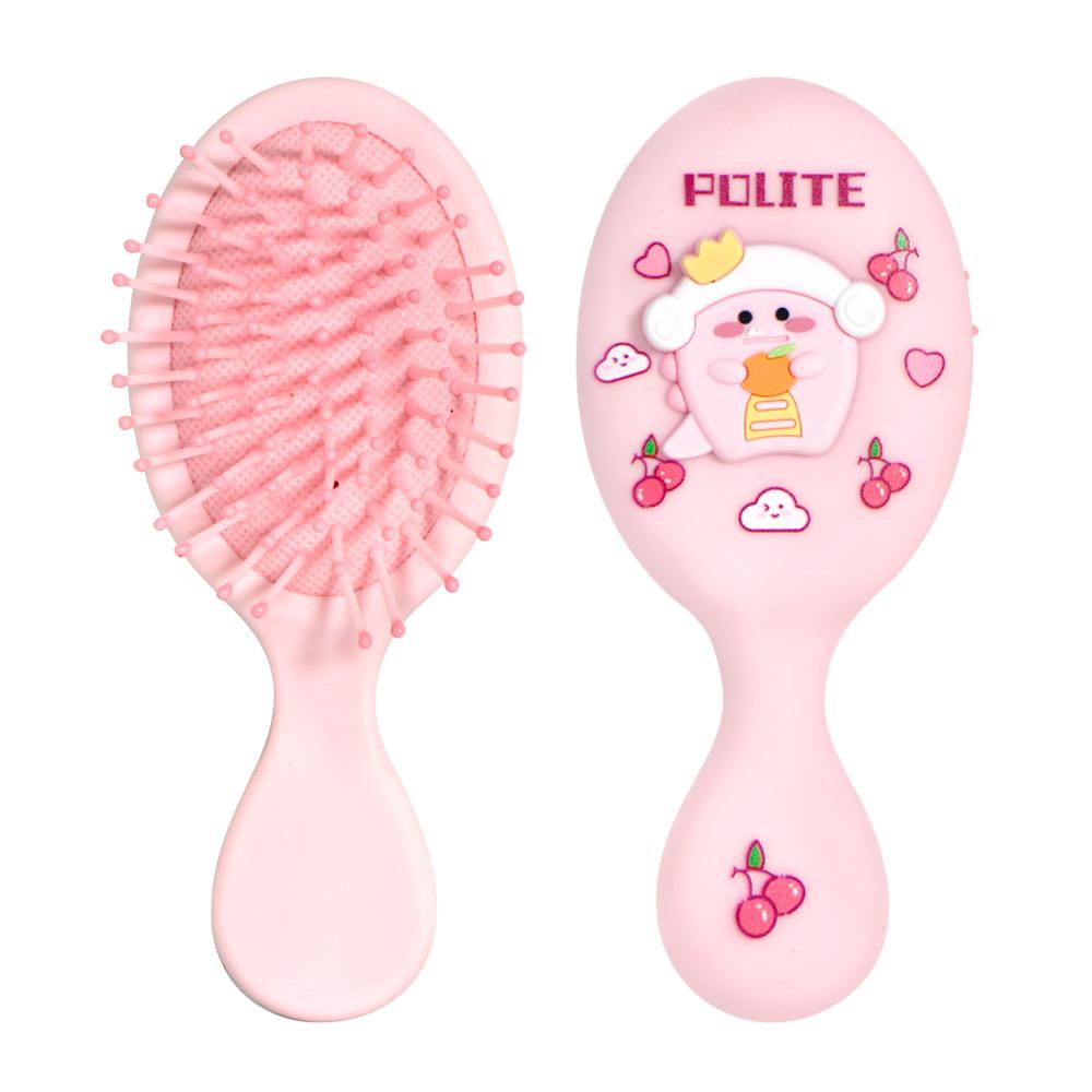 Cute Cartoon Girl Mini Air Cushion Comb Color Changing Little Dinosaur Pattern Massage Comb Travel Portable Comb Salon Hair Tool