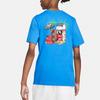 Nike Sportswear Shoe Printing Sports Round Neck Short Sleeve Blue Men's DD1261-435