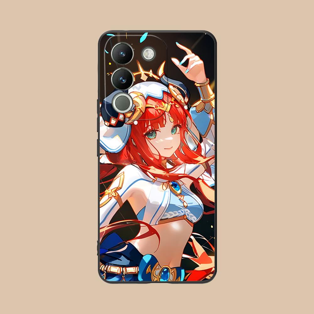Game GI Nilou Matte TPU Mobile Phone Case for VIVO V60 V50 V40 V30 V29 V27 V25 V23 Pro Lite 5G Colorful Printing Cover