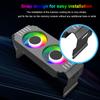 RAM Heatsink Cooler 4Pin PWM/5V 3Pin ARGB PC Memory Cooling Radiator 1000-4500+RPM with Dual 120mm Fan for DDR4 DDR5 Cooling