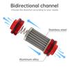 Kraftstofffilter-Kit aus Aluminiumlegierung mit 6AN 8AN 10AN Adaptern 50MM Universelle Montagehalterung Rot Schwarz Automobil