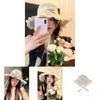 Fashionable Summer Straw Hat For Women With Wide Brim And Elegant Lace Design