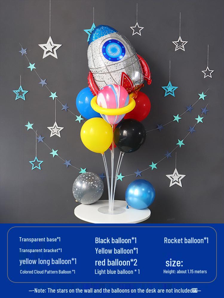 Space-Themed Astronaut Birthday Decorations for Boys: Floating Balloons & Party Supplies