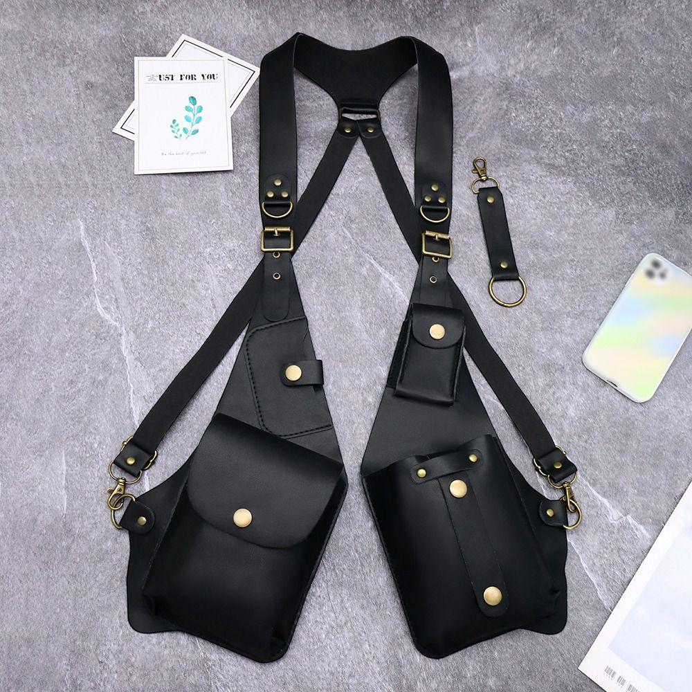 Vest Bag Mobile Phone Purse Vintage Shoulder Harness Bag for Men and Women