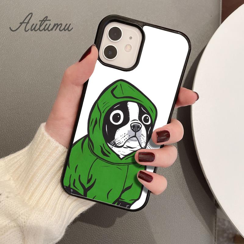French Bulldog Cute Cartoon Phone Case for iPhone 11 12 13 14 Pro Max Mini X XR XS SE 2020 6S 7 8 Plus Samsung S21 S22 Shell