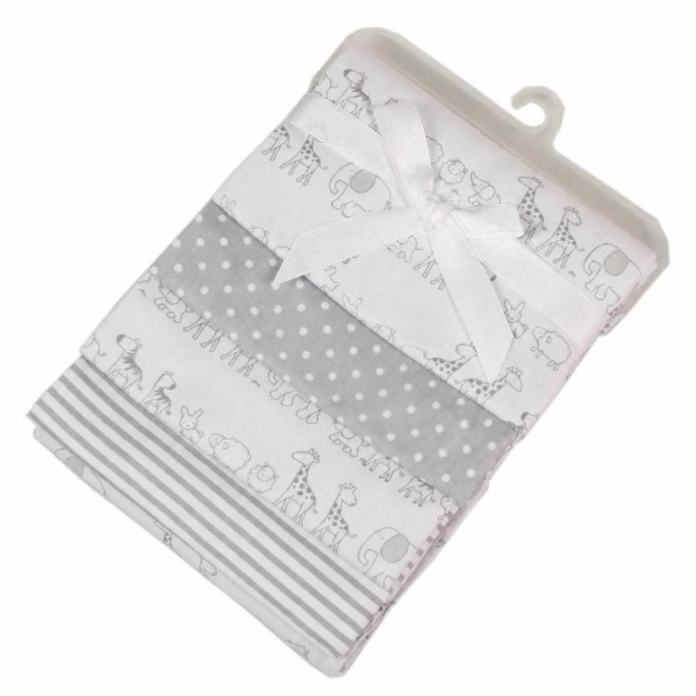 4Pcs Pack 76x76cm Receiving Baby Blanket Super Soft Baby Bedsheet Blanket  DIY Quilting Sewing