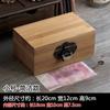 European Retro Rectangular Wooden Jewelry Box with Lid Lock Home Desktop Organizer Food Storage Cosmetic Container