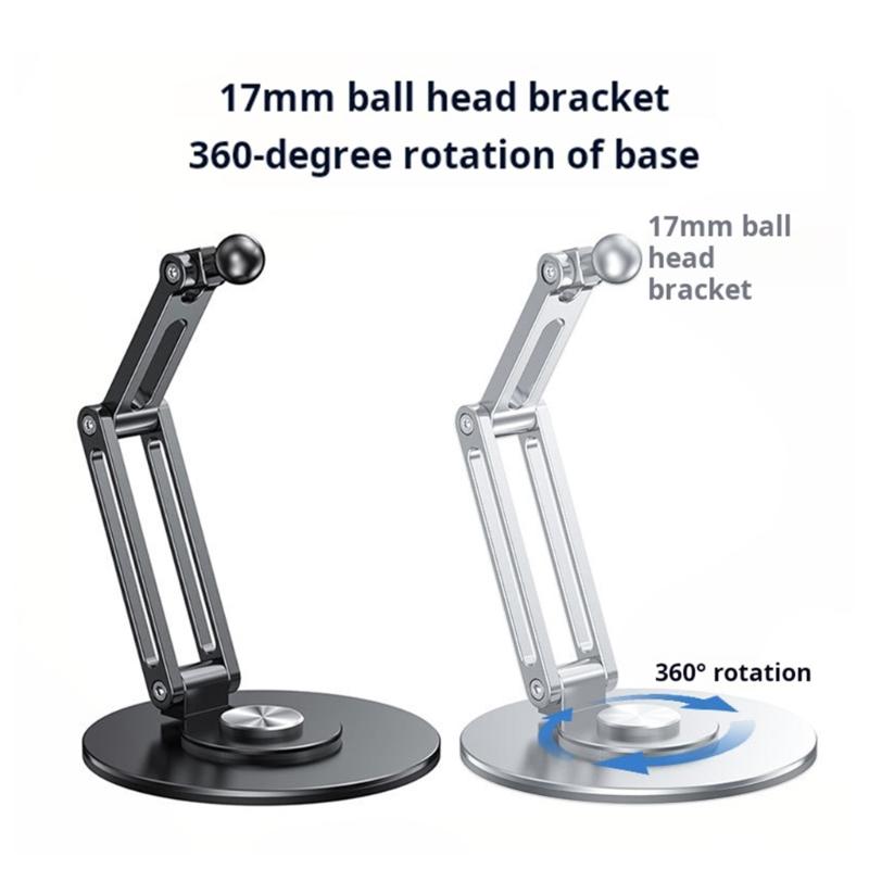 Adjustable Tablet Stand with 360 Degree Rotatable Base Foldable Tablet Holder for Mobile Phone Desk Ergonomic Notebook