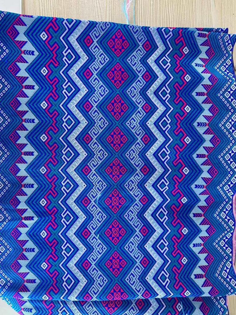 40cm Embroidered Yao Ethnic Brocade Ribbon for DIY Clothing, Wall Hanging, and Homestay Decoration.
