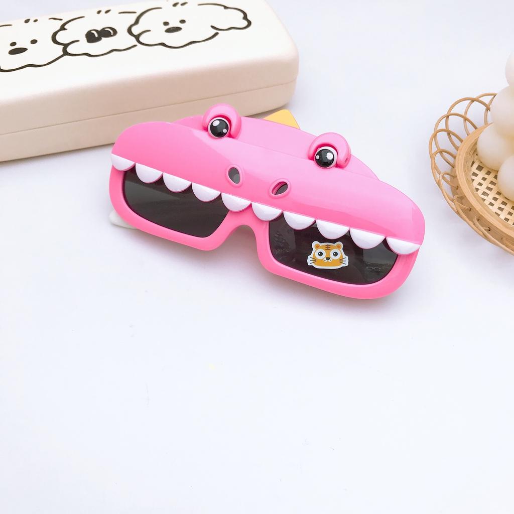 Soft Silicone Children'S Sunglasses Boys Cartoon Flip Dinosaur Polarized Sunglasses Glasses