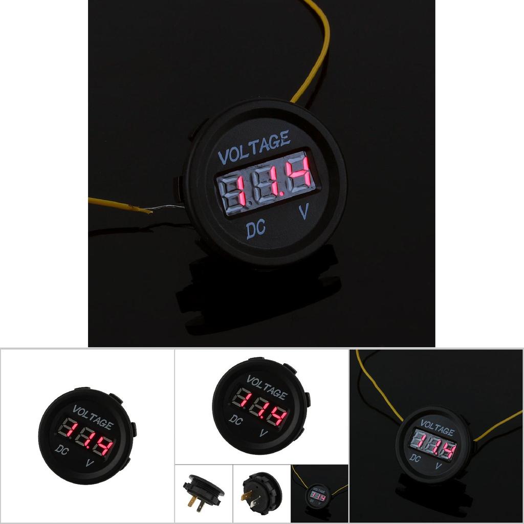Universal 12 24V Wasserdichtes Digitales Voltmeter Rote LED Für Auto Motorrad