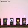 IPS Nixie Tube RGB Digital Led Glow Tube Clock Wood Luxury Creative Electronic Desktop Clocks Vacuum-tube Watches Ornaments Gift