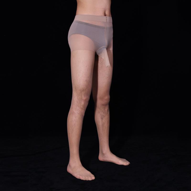 Qinghe Plus Size Men's Ultra-Thin Leggings - High Elasticity & Customizable Length