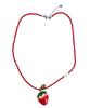 Sk8Er Rock Strawberry Beads Necklace ((Red))