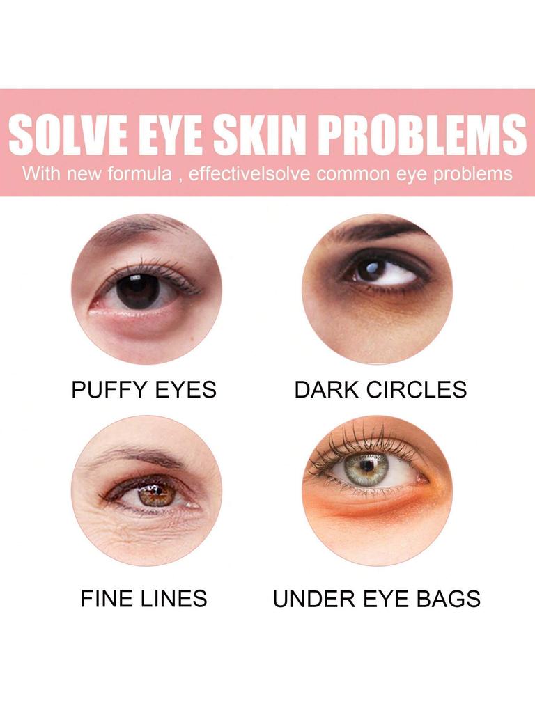 60Pcs/30Pairs Set Rose Eye Mask Plant Essence Moisturizes Eyes Brighten And Improve Eye Bags Relieve