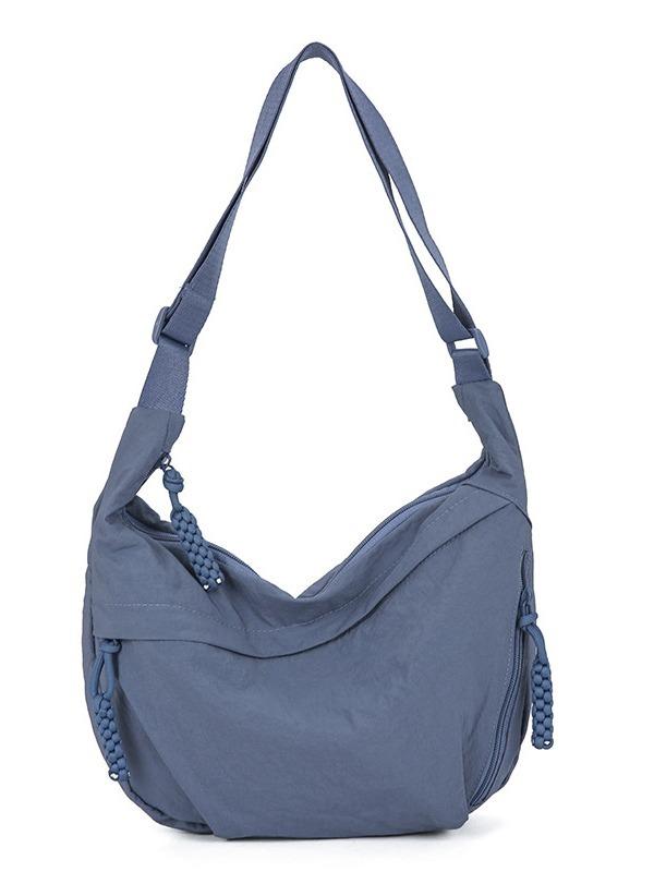 Nylon Shoulder Bag   Summer High-capacity Women's Crossbody Dumpling Bag Versatile and Niche Design Messenger Bag