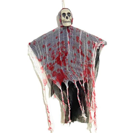 Halloween Hanging Ghost Statue Outdoor Decorative Flying Skull Hanging Ghost Props for Yard Horror House Entrance Decoration