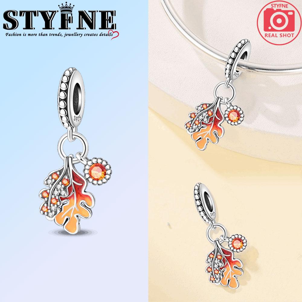 

Медь Осенняя Тыква Кленовый Лист Хэллоуин Конфеты Шармы Бусины Подвеска Для Оригинального Браслета Женские Украшения для Девочек