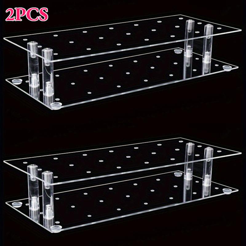 

2-Pack Clear Acrylic Cake Pop Display Stands with 21 Holes Lollipop Holder Weddings Birthdays Anniversaries Decorating Supplies