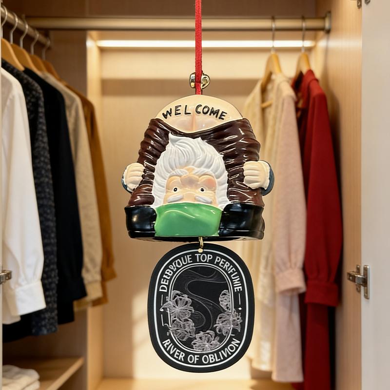 Creative Santa Claus Pendant Ornament with Fragrant Cards Wardrobe Car Pendant with Long-Lasting Fragrance Decoration Gift
