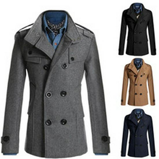 2022 Men's Wool Trench Coat - Multi-Color & Size Available