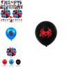 Spiderman Birthday Party Supplies Kit Quick Setup And Tear Down Festive Decor Pull Flags Cake Inserts Mixed Color Balloons!