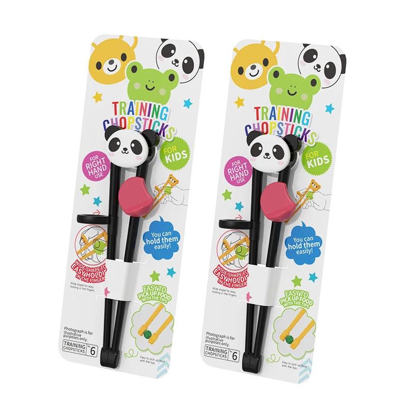 Nové dětské hůlky Kreslené zvířátka Medvěd Panda Žába Základní učení Hůlky Bezpečnost dítěte Trénink Jídlo Hůlky Nádobí