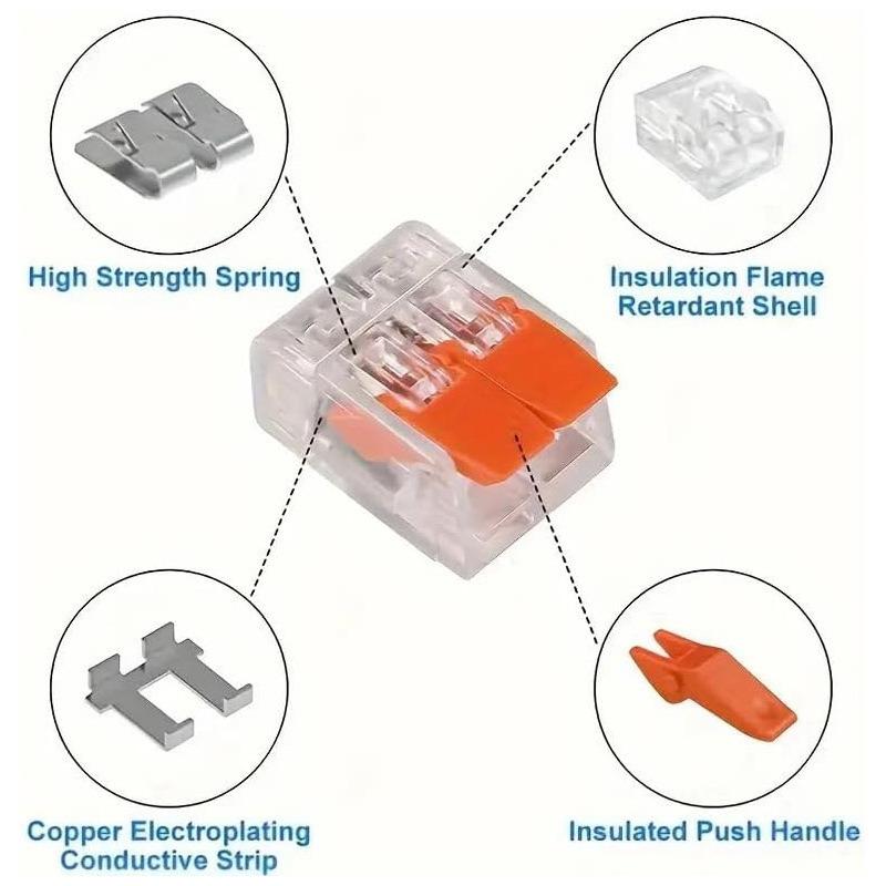 Electrical Quick Connect Lever Terminal 10/75Pcs 2/3/4/5 Port Wire Connector for Household Switch Socket Wiring