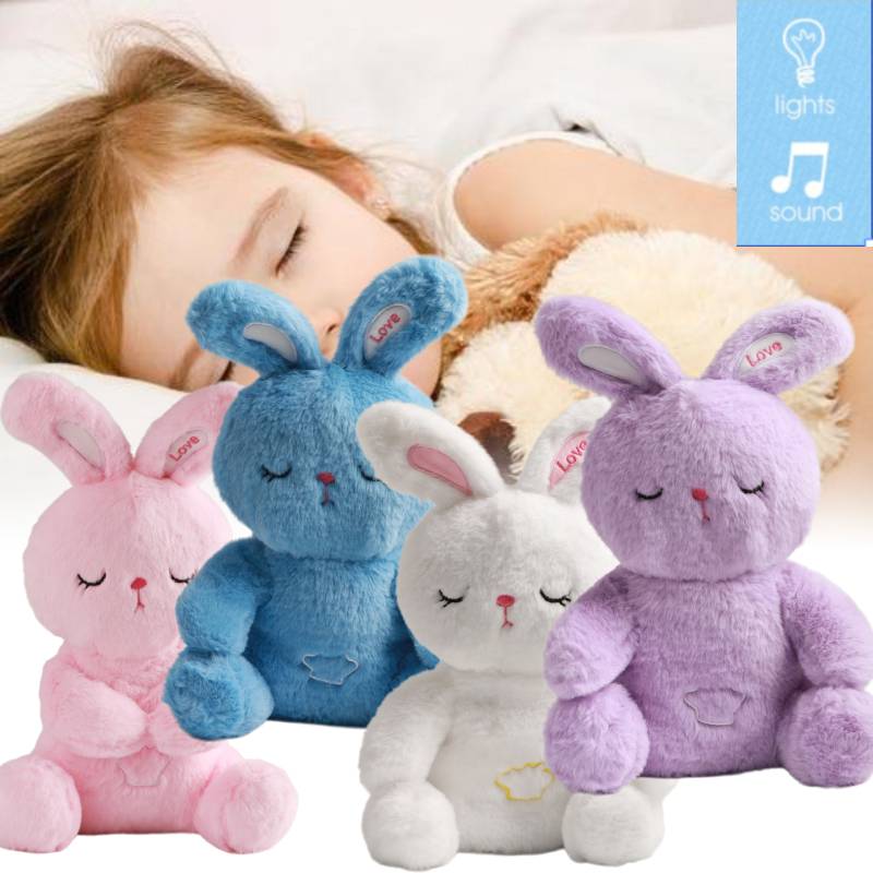 Rabbit Toy Plush Luminescence Music Fill Doll Baby Reassure Doll Cartoon Animals
