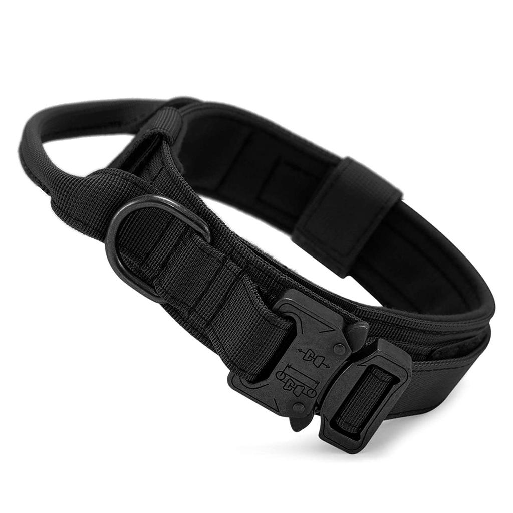 Heavy-Duty Military Tactical Dog Collar & Leash Set: Adjustable & Durable For All Sized Dogs